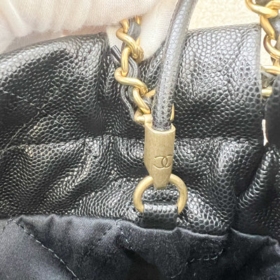 Chanel 22 So Black Mini Hobo Bag in 23K Black Caviar and GHW