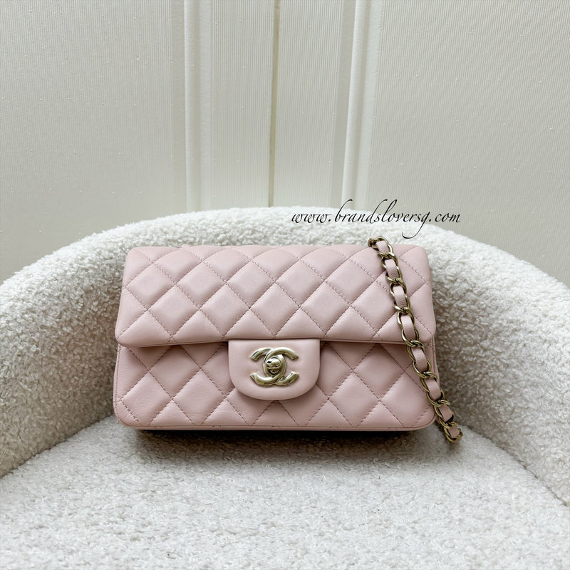 Chanel Mini Rectangle Flap in 23S Pink Lambskin and LGHW