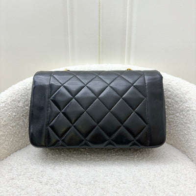 Chanel Small 22cm Diana Flap in Black Lambskin and 24K GHW