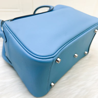 Hermes Lindy 26 in Sky Blue (Likely Bleu Du Nord) Evercolor Leather and PHW