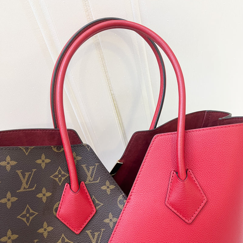 Louis Vuitton LV Kimono Tote Bag in Monogram Canvas, Red Leather and GHW