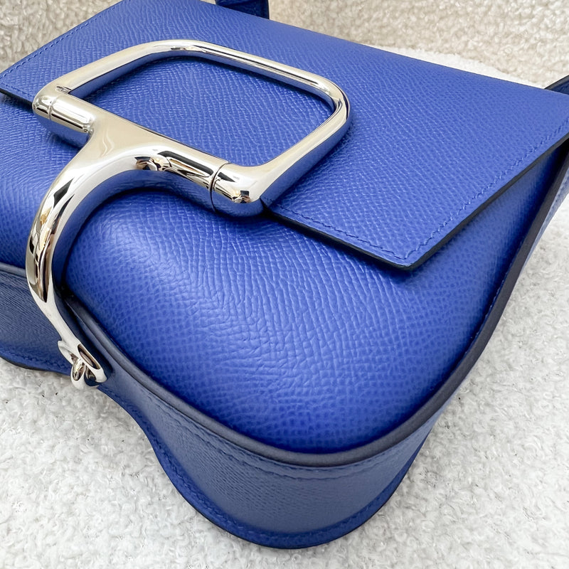 Hermes Della Cavalleria Mini Bag in Bleu France Epsom Leather and PHW