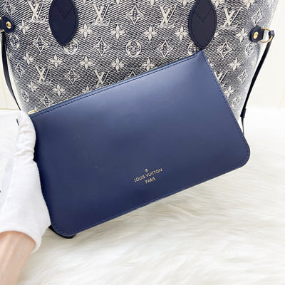 LV Neverfull MM in Monoglam Blue Canvas and GHW