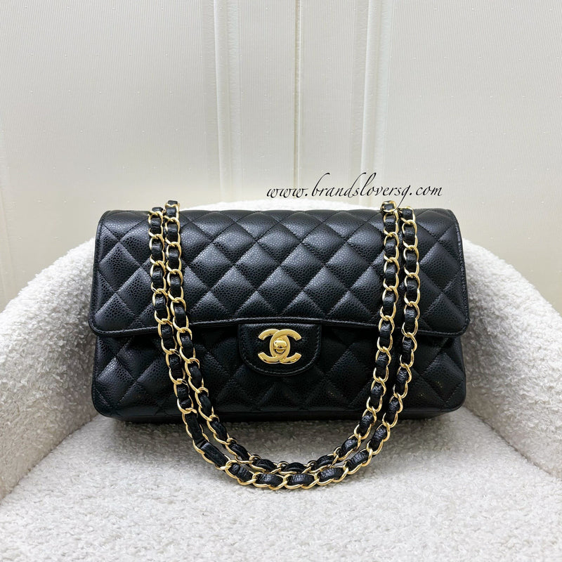 Chanel Medium Classic Flap CF in Black Caviar and GHW