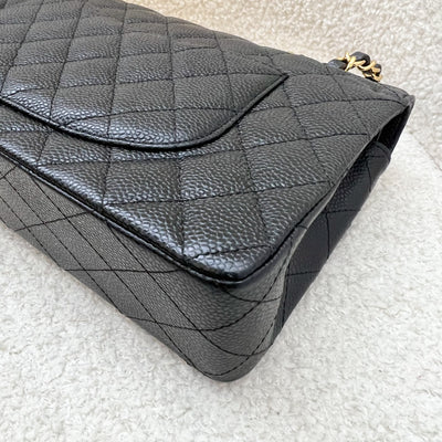 Chanel Medium Classic Flap CF in Black Caviar and 24K GHW