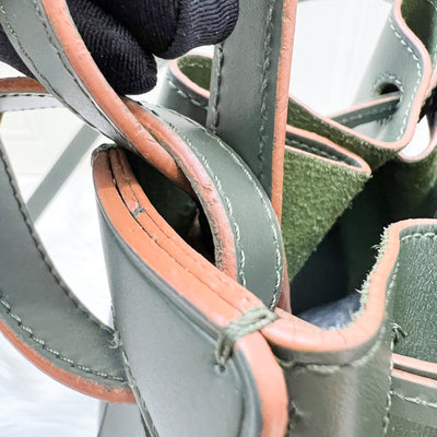 Loewe Balloon Bag in Dark Olive Green Calfskin and GHW