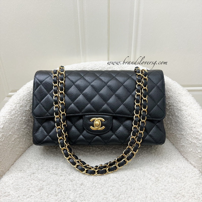 Chanel Medium Classic Flap CF in Black Caviar and GHW