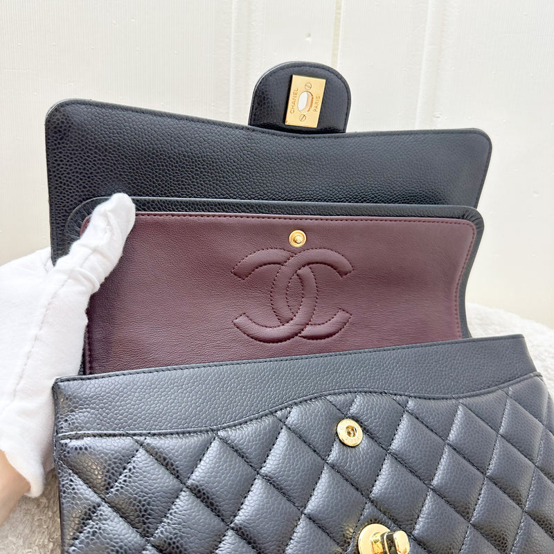 Chanel Medium Classic Flap CF in Black Caviar and GHW