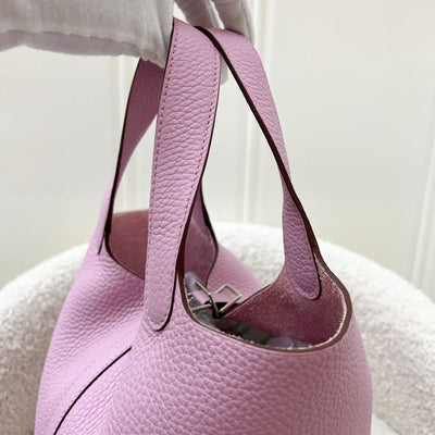 Hermes Picotin 18 in Mauve Sylvestre Clemence Leather and PHW