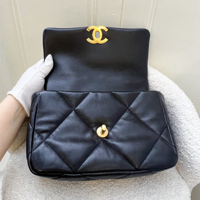 Chanel 19 Small Flap in Black Lambskin and 3-Tone HW