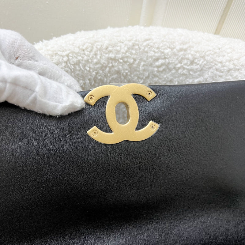 Chanel 19 Small Flap in Black Lambskin and 3-tone HW