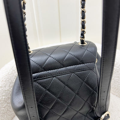 Chanel 23C Duma Mini Backpack in Black Calfskin and LGHW