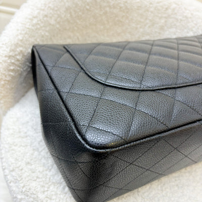 Chanel Jumbo Classic Flap SF in Black Caviar and SHW