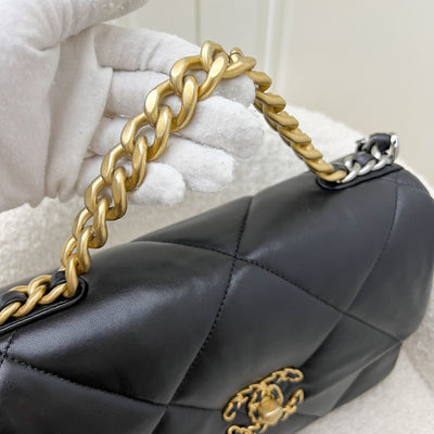 Chanel 19 Small Flap in Black Lambskin and 3-tone HW