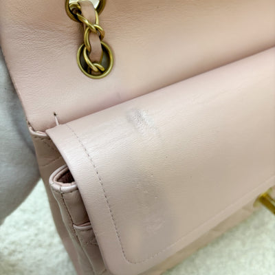 Chanel Vintage Medium Classic Flap CF in Sakura Pink Lambskin and AGHW