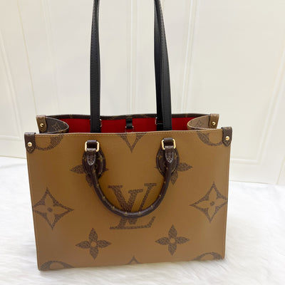 LV Onthego MM in Reverse Monogram Canvas and GHW