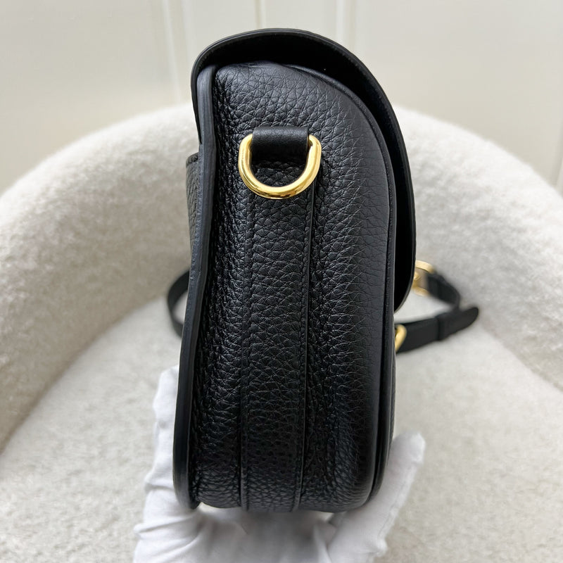 Dior Medium Bobby Bag in Black Grained Leather and GHW