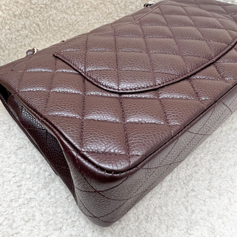 Chanel Medium Classic Flap CF in Dark Brown Caviar and SHW