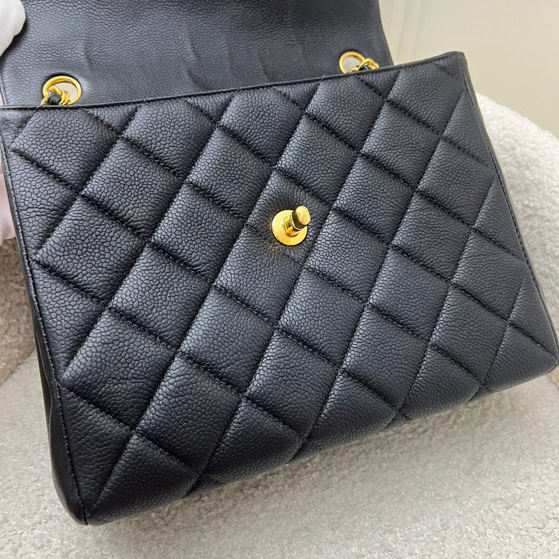 Chanel Vintage Medium Square Flap in Black Caviar and 24K GHW