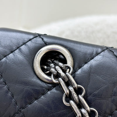 Chanel 2.55 Reissue 226 Flap in Black Distressed Calfskin and RHW