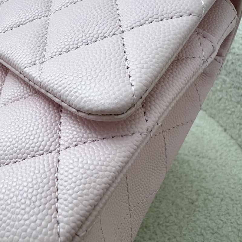 Chanel Medium Classic Flap CF in 22S Light Pink Caviar and LGHW