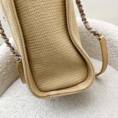 Chanel Small Deauville Tote in 22C Beige Fabric and SHW