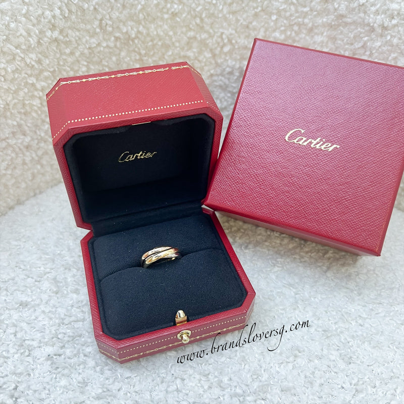 Cartier Trinity Ring in 18K Yellow Gold, White Gold and Rose Gold Sz 51