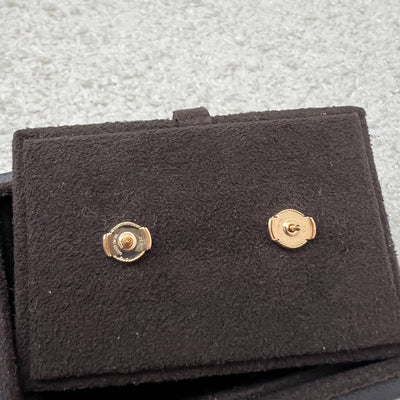 Hermes Ex-Libris Earrings, Very Small Model in 18k Rose Gold