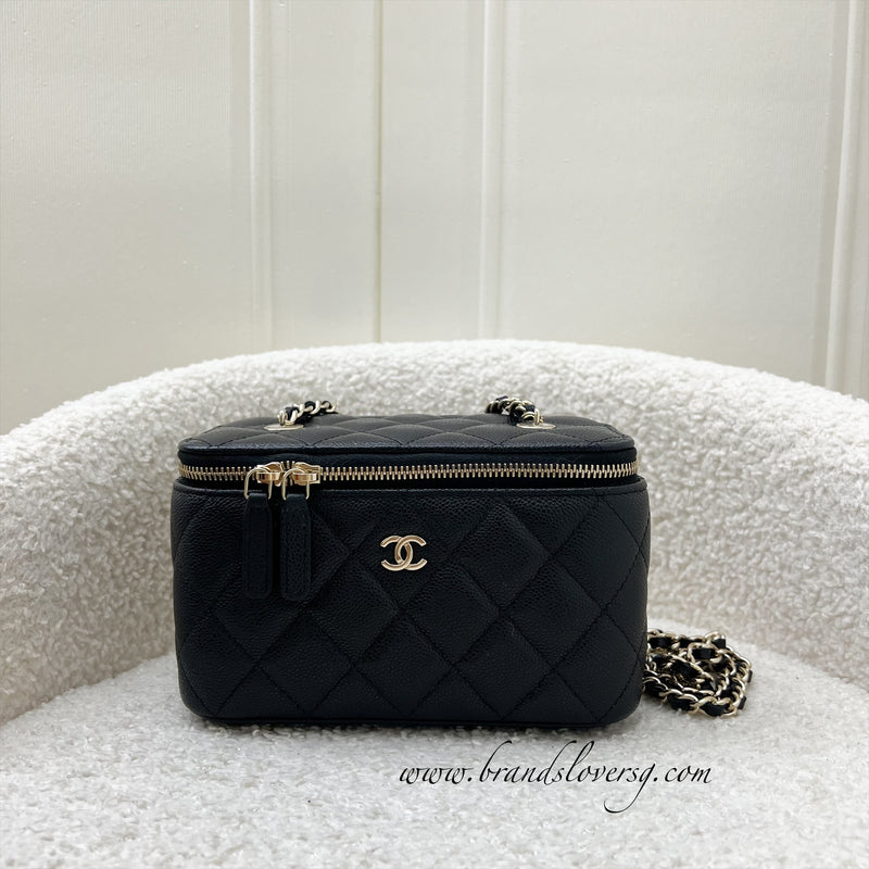 Chanel Classic Small Vanity in Black Caviar and LGHW