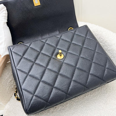 Chanel Vintage Medium Square Flap in Black Caviar and 24K GHW