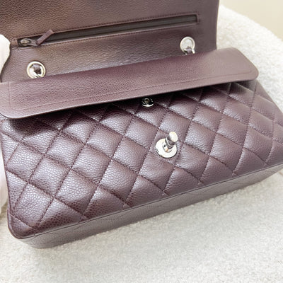 Chanel Medium Classic Flap CF in Dark Brown Caviar and SHW