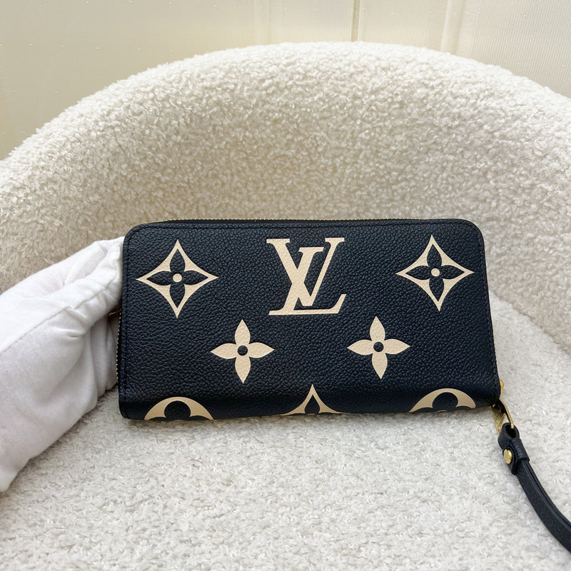 LV Clemence Wallet in Bicolor Monogram Empreinte Leather and GHW