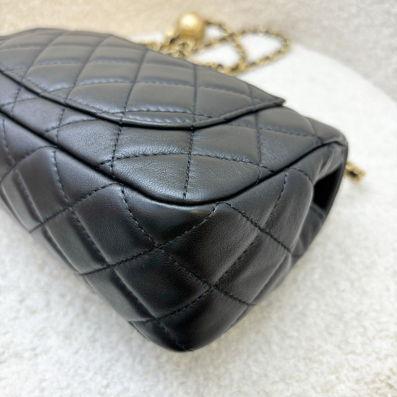 Chanel Pearl Crush Mini Rectangle Flap in Black Lambskin and AGHW