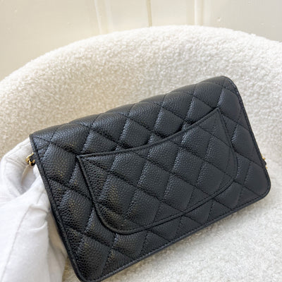 Chanel Classic Wallet on Chain WOC in Black Caviar and GHW