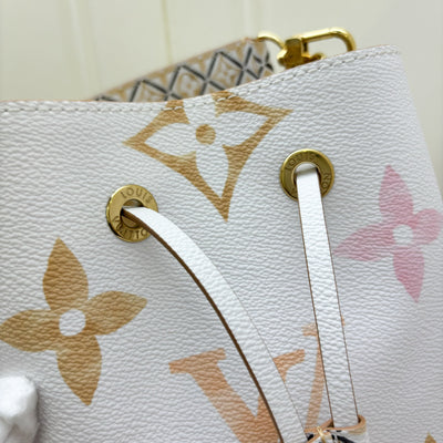 LV Neonoe BB Bucket Bag in 2023 By The Pool Beige / Pink Canvas and GHW