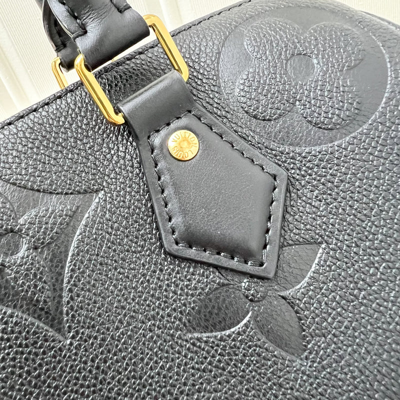 LV Speedy Bandouliere 25 in Black Giant Monogram Empreinte Leather and GHW