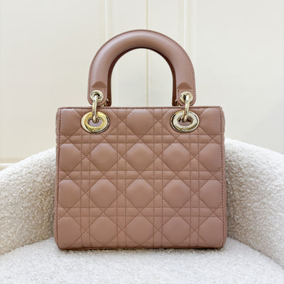 Dior Lady Dior ABCDior Small Bag in Blush Pink Lambskin and LGHW