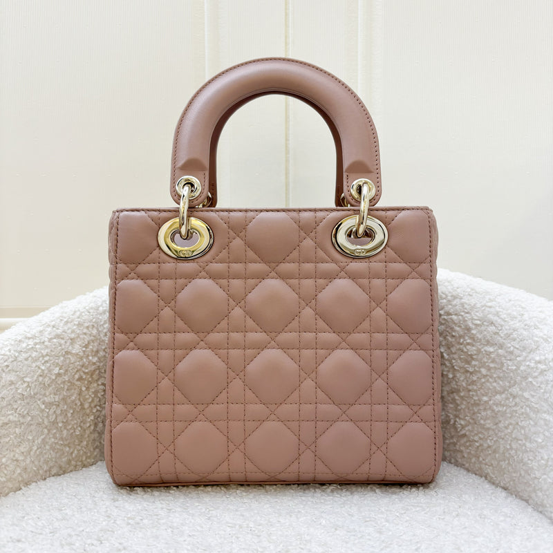 Dior Lady Dior ABCDior Small Bag in Blush Pink Lambskin and LGHW