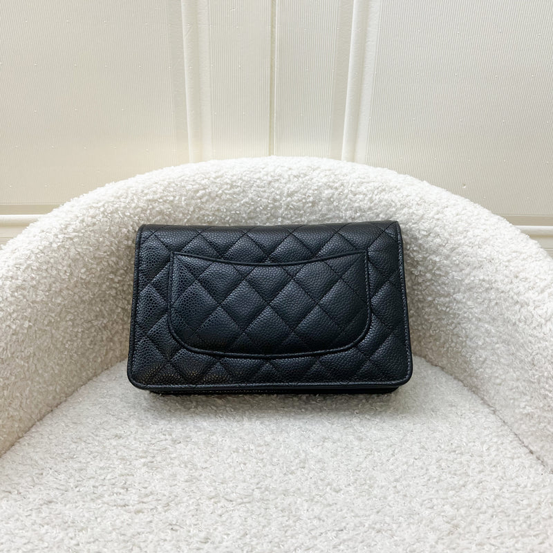 Chanel Classic Wallet on Chain WOC in Black Caviar and GHW