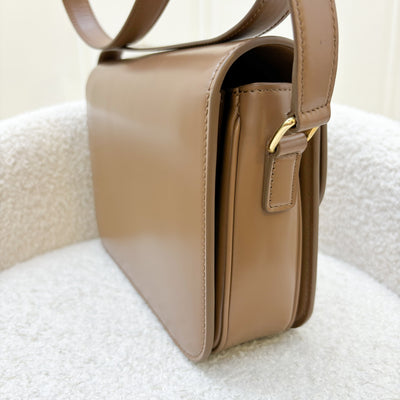 Celine Classique Triomphe Flap Bag in Bronze (Caramel) Shiny Calfskin and GHW