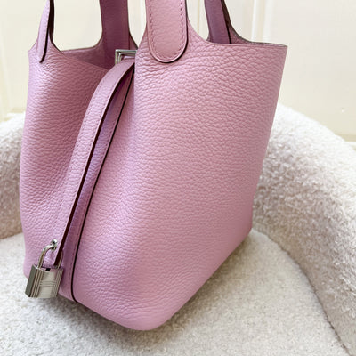 Hermes Picotin 18 in Mauve Sylvestre Clemence Leather and PHW