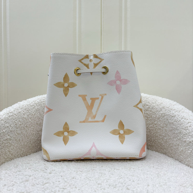 LV Neonoe BB Bucket Bag in 2023 By The Pool Beige / Pink Canvas and GHW