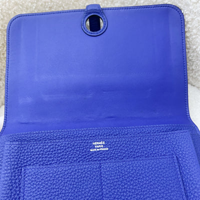 Hermes Dogon Duo Wallet in Blue Electric Togo and PHW