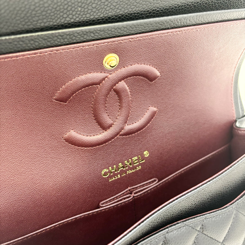 Chanel Medium Classic Flap CF in Black Caviar and GHW