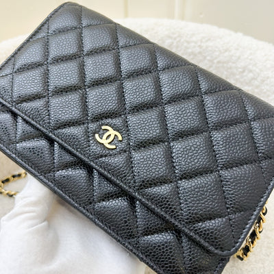 Chanel Classic Wallet on Chain WOC in Black Caviar and GHW