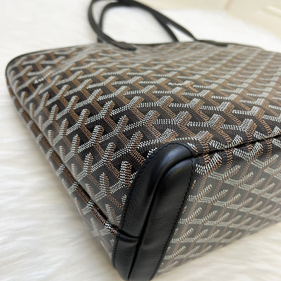 Goyard Artois PM Tote in Black Signature Goyardine Canvas