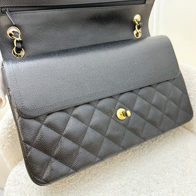 Chanel Jumbo Classic Flap DF in Black Caviar and GHW