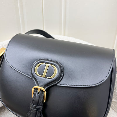 Dior Medium Bobby Flap Bag in Black Calfskin and GHW