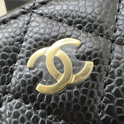 Chanel Classic Zippy Card Holder in Black Caviar and GHW (Model: AP0216)