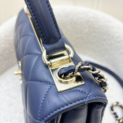 Chanel Trendy CC Small Flap in Dark Blue Lambskin and LGHW